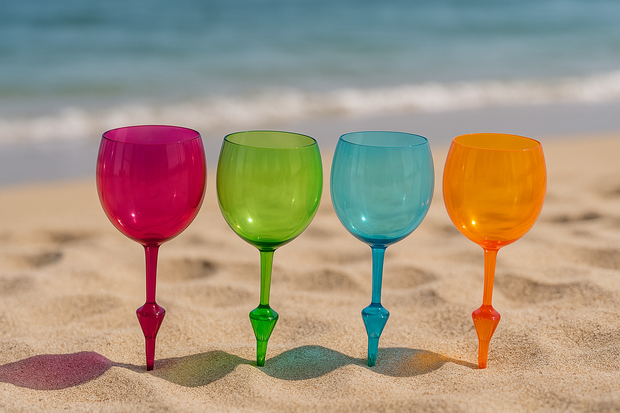 RTS Floating Acrylic wine glasses