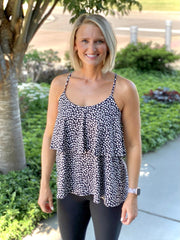 Dance With Wildflowers Tank in Black