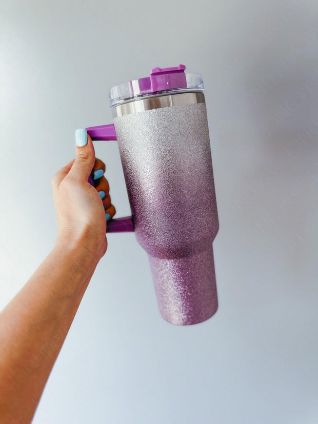 RTS 20oz/40OZ HOT COLD Glitter Ombre TUMBLER